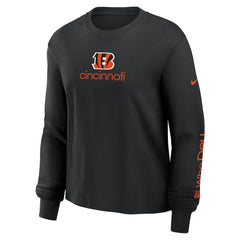 Cincinnati Bengals Women's Boxy Long Sleeve T-Shirt - Black - Nike