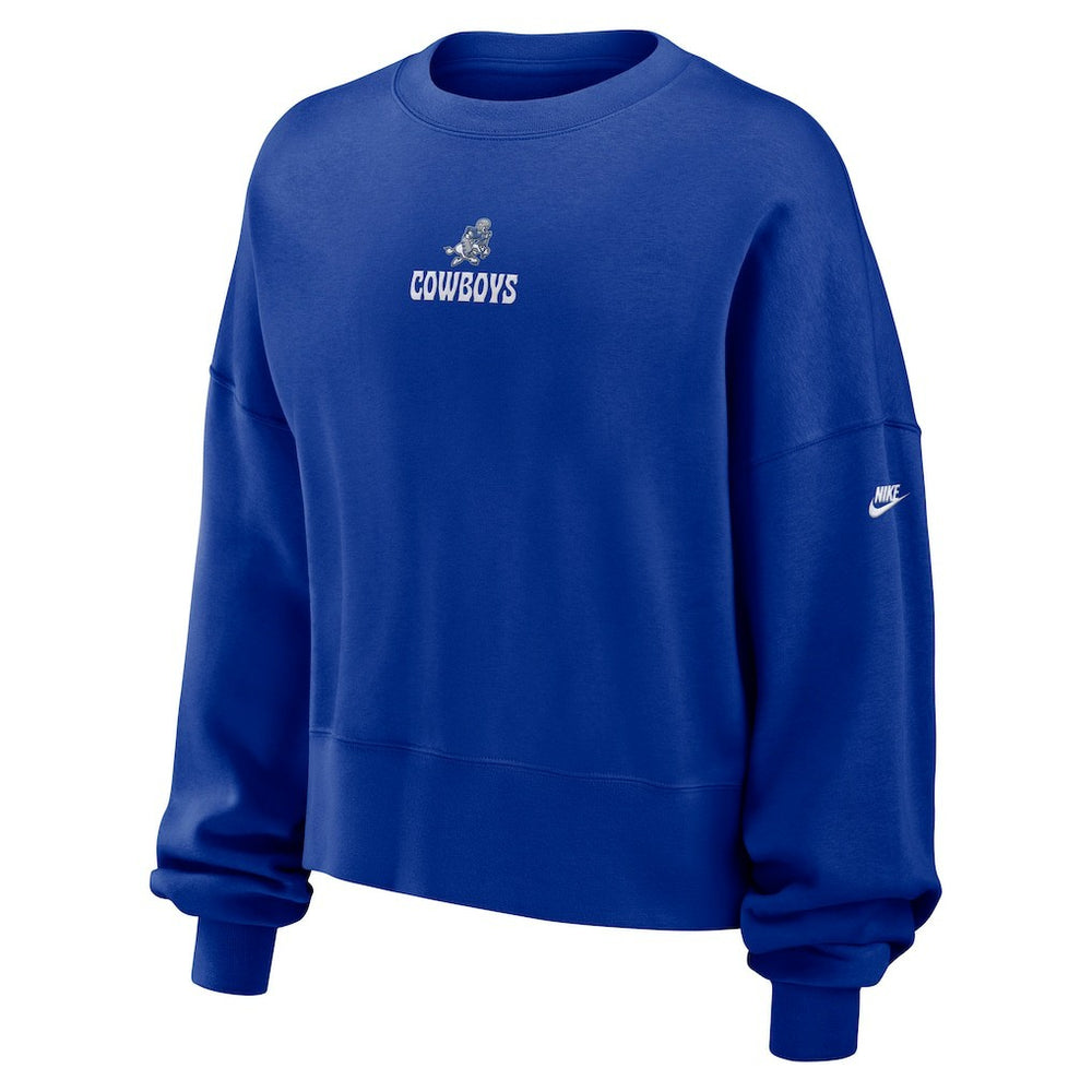 Dallas Cowboys Women's Oversized Rewind Pullover Sweatshirt - Royal - Nike