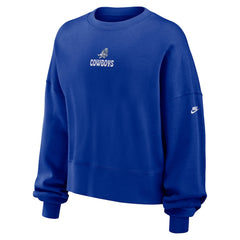 Dallas Cowboys Women's Oversized Rewind Pullover Sweatshirt - Royal - Nike