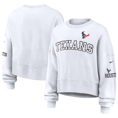 Houston Texans Women's Oversized Pullover Sweatshirt - White - Nike