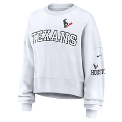 Houston Texans Women's Oversized Pullover Sweatshirt - White - Nike