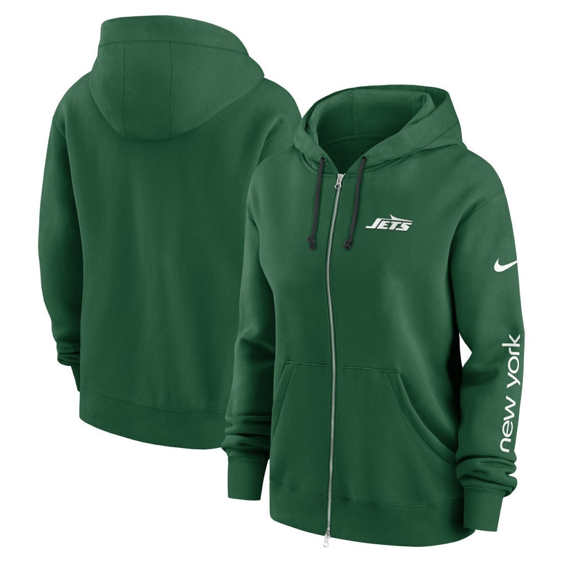 New York Jets Women's Phoenix Full-Zip Hoodie - Green - Nike