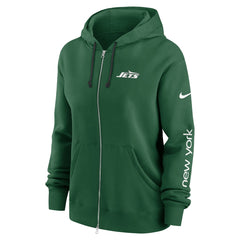 New York Jets Women's Phoenix Full-Zip Hoodie - Green - Nike