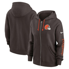 Cleveland Browns Women's Phoenix Full-Zip Hoodie - Brown - Nike