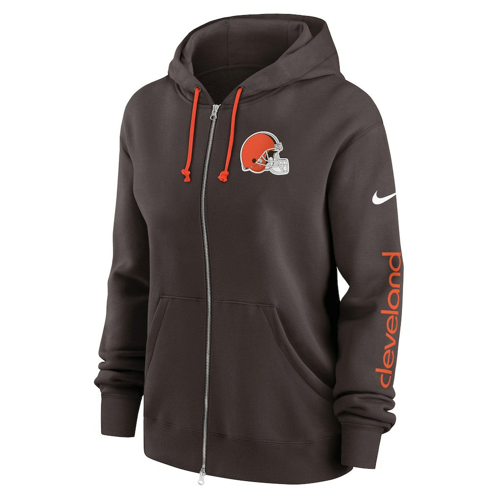 Cleveland Browns Women's Phoenix Full-Zip Hoodie - Brown - Nike