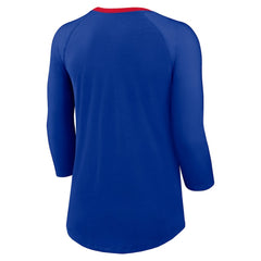 Buffalo Bills Women's 3/4 Sleeve Raglan Fashion Top - Royal - Nike