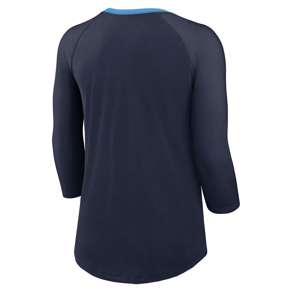 Tennessee Titans Women's 3/4 Sleeve Raglan Fashion Top - Navy - Nike