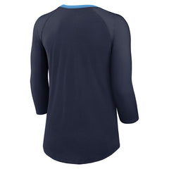 Tennessee Titans Women's 3/4 Sleeve Raglan Fashion Top - Navy - Nike