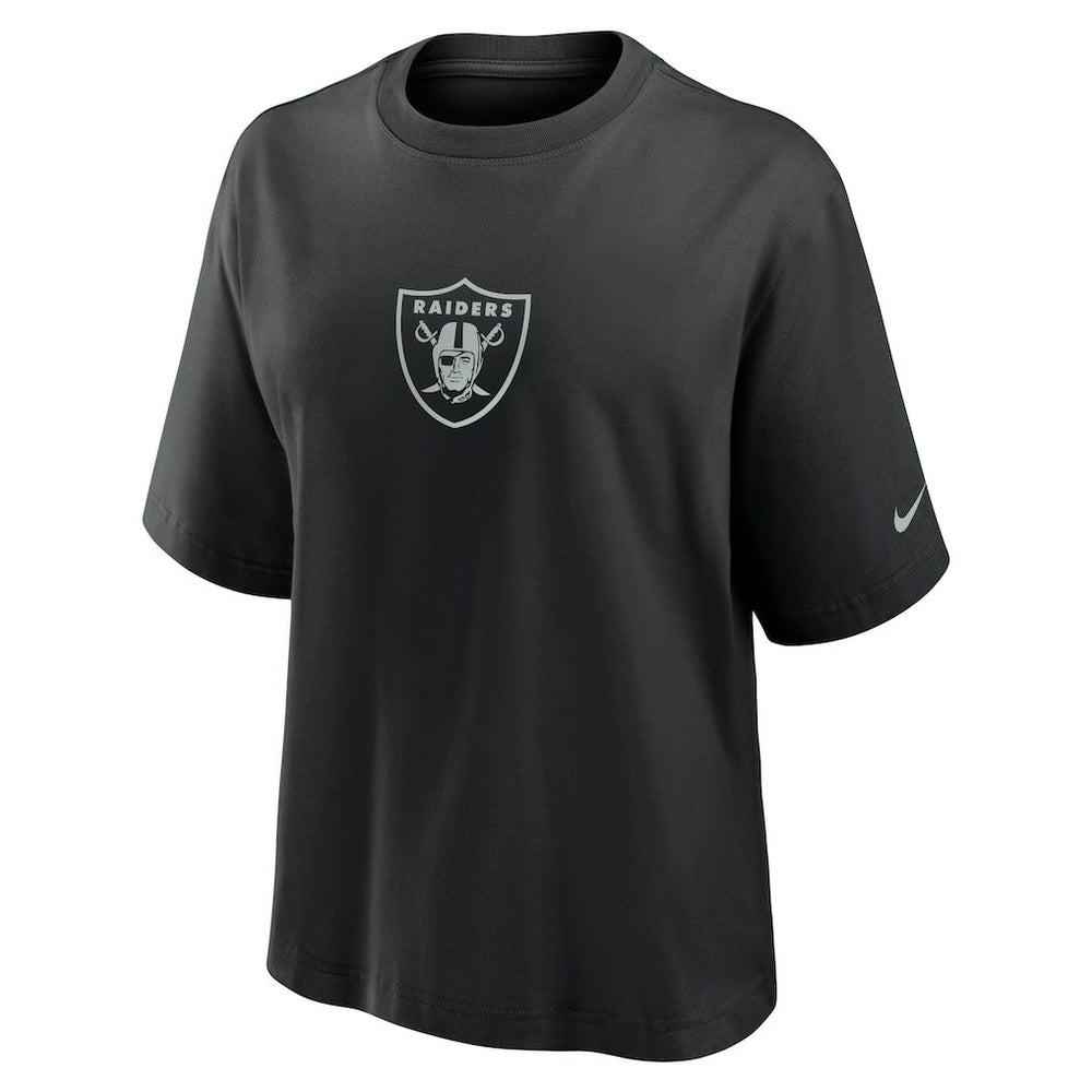 Las Vegas Raiders Women's Boxy T-Shirt - Black - Nike