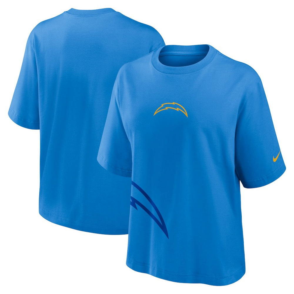 Los Angeles Chargers Women's Boxy T-Shirt - Powder Blue - Nike