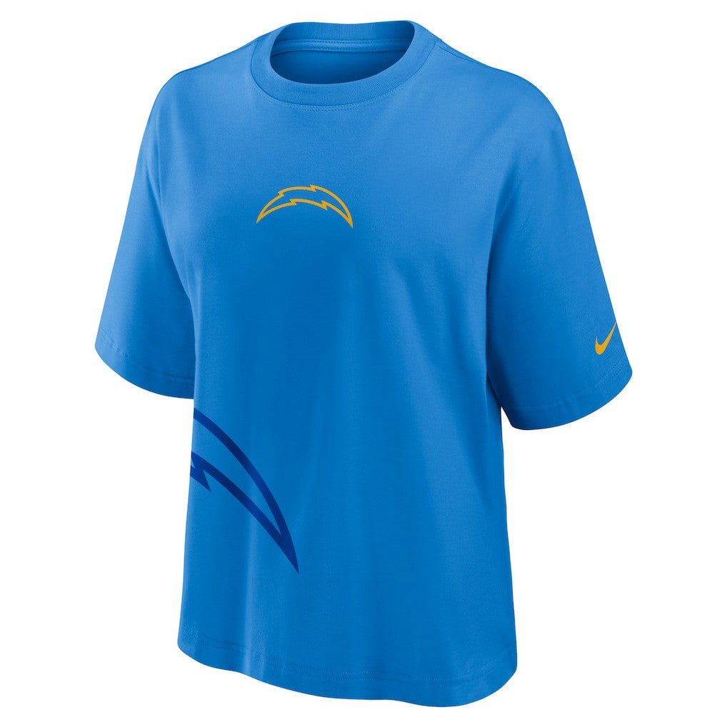 Los Angeles Chargers Women's Boxy T-Shirt - Powder Blue - Nike