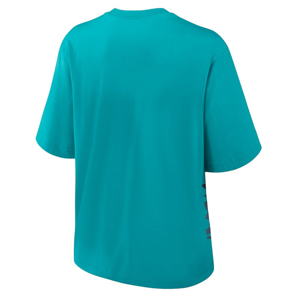 Miami Dolphins Women's Boxy T-Shirt - Aqua - Nike