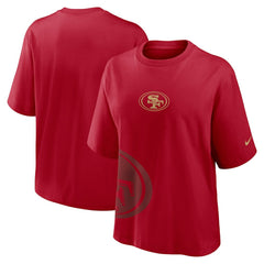 San Francisco 49ers Women's Boxy T-Shirt - Scarlet - Nike
