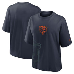 Chicago Bears Women's Boxy T-Shirt - Navy - Nike