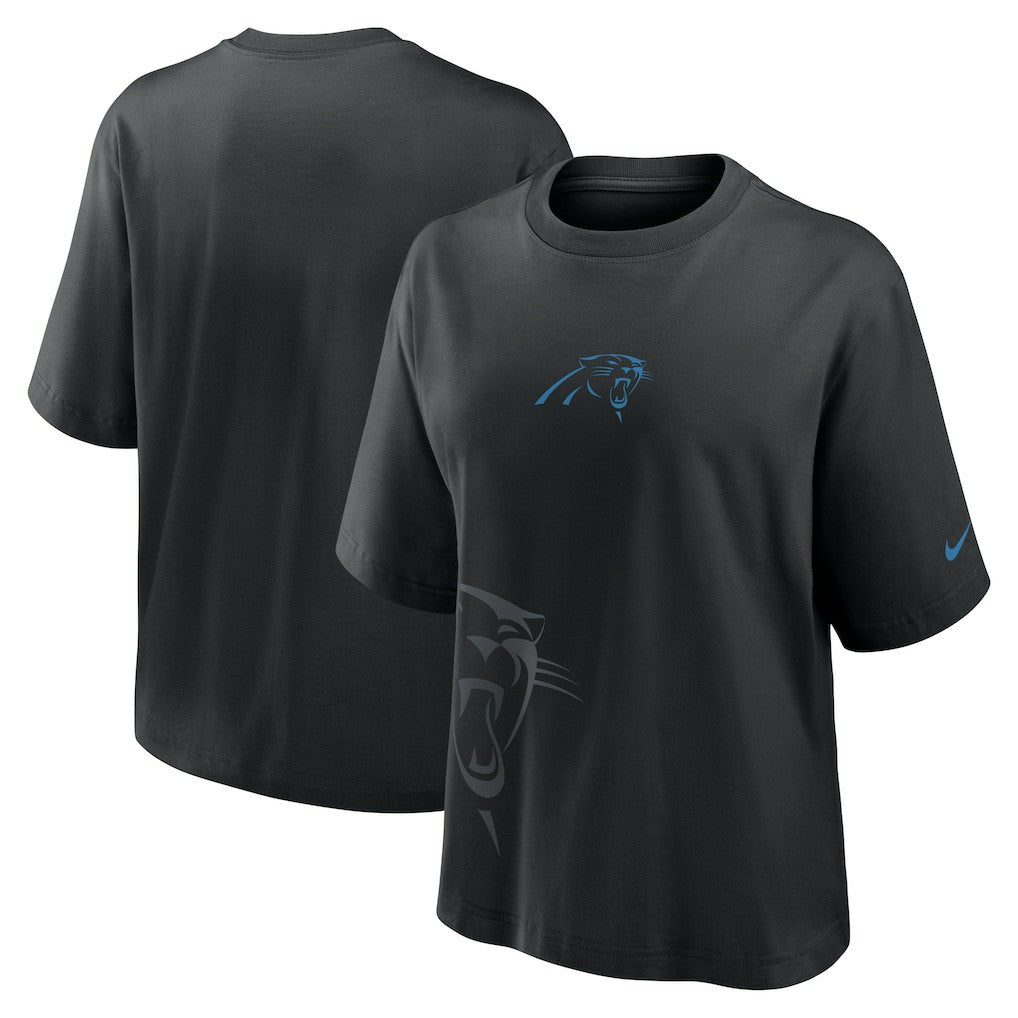 Carolina Panthers Women's Boxy T-Shirt - Black - Nike