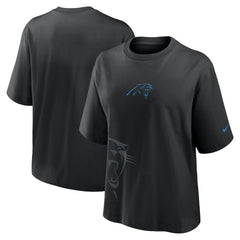 Carolina Panthers Women's Boxy T-Shirt - Black - Nike