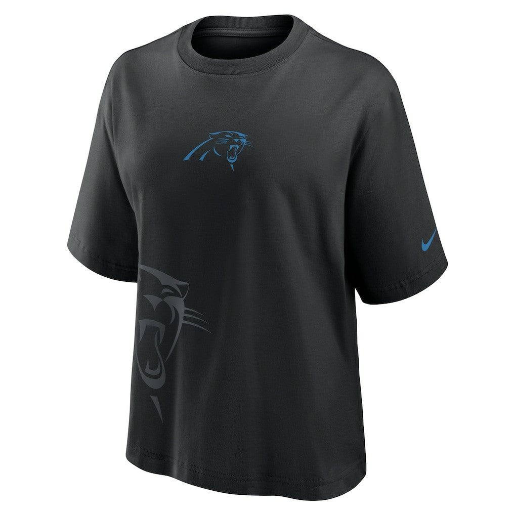 Carolina Panthers Women's Boxy T-Shirt - Black - Nike
