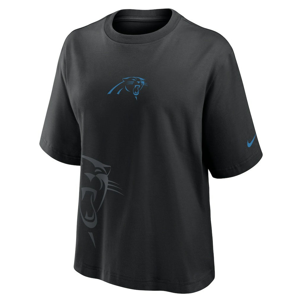 Carolina Panthers Women's Boxy T-Shirt - Black - Nike