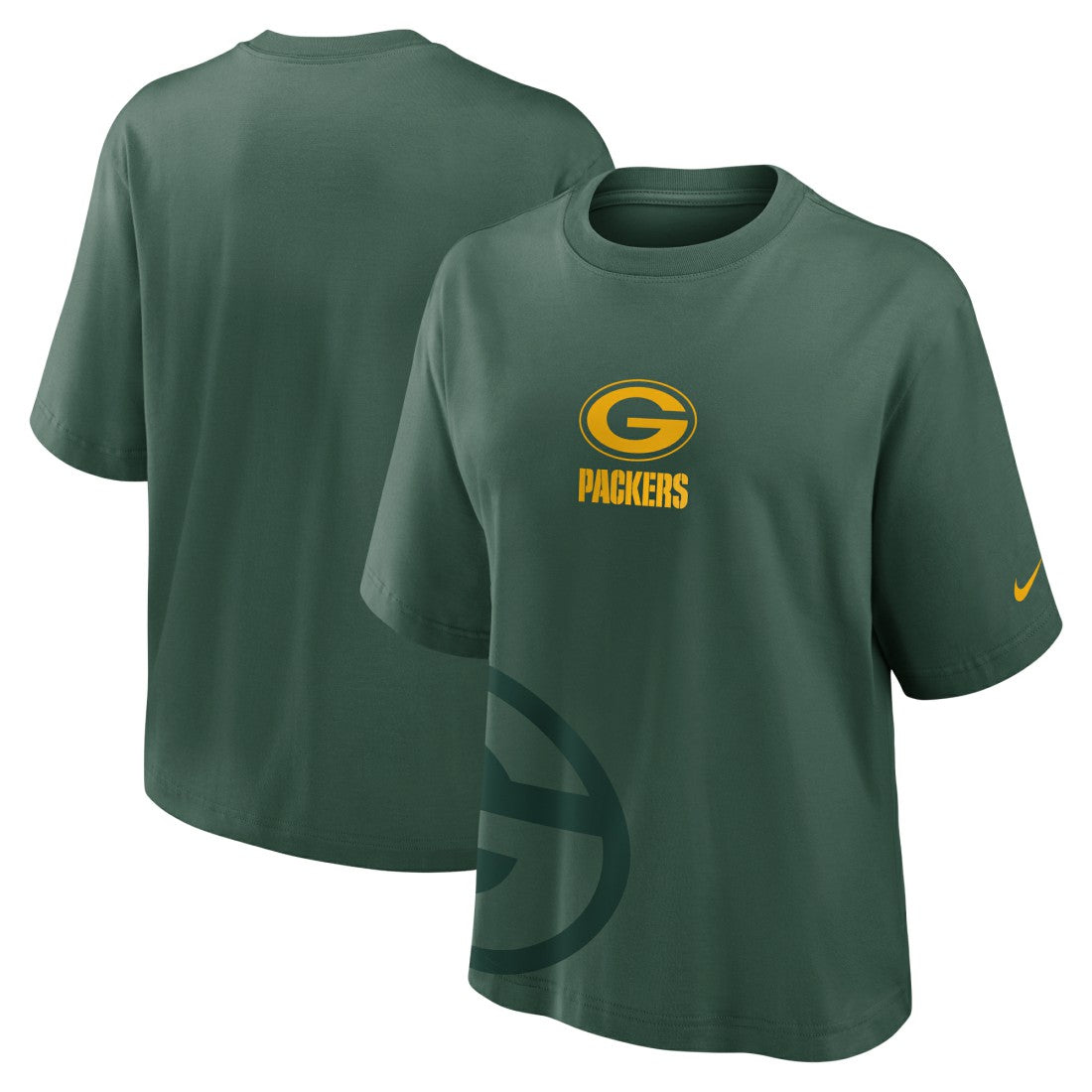Green Bay Packers Women's Boxy T-Shirt - Green - Nike