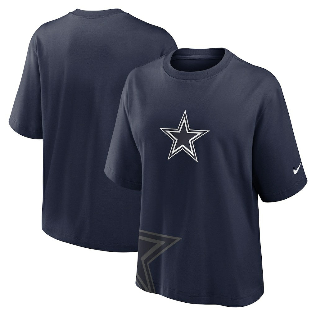 Dallas Cowboys Women's Boxy T-Shirt - Navy - Nike