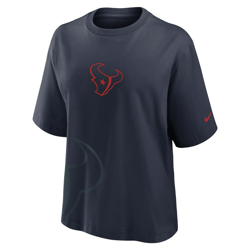 Houston Texans Women's Boxy T-Shirt - Navy - Nike