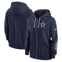 Dallas Cowboys Women's Plus Size Phoenix Full-Zip Hoodie - Navy - Nike