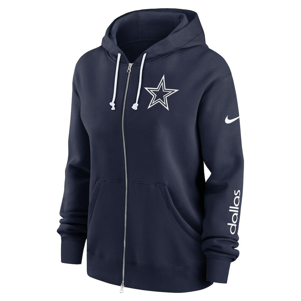 Dallas Cowboys Women's Plus Size Phoenix Full-Zip Hoodie - Navy - Nike