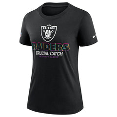 Las Vegas Raiders Women's 2024 NFL Crucial Catch Tri-Blend T-Shirt - Black - Nike