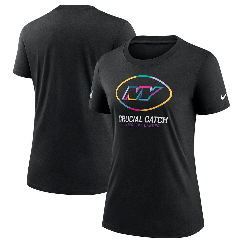 New York Jets Women's 2024 NFL Crucial Catch Tri-Blend T-Shirt - Black - Nike