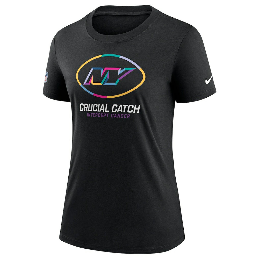 New York Jets Women's 2024 NFL Crucial Catch Tri-Blend T-Shirt - Black - Nike