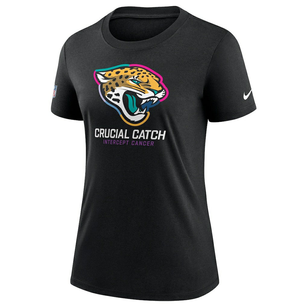 Jacksonville Jaguars Women's 2024 NFL Crucial Catch Tri-Blend T-Shirt - Black - Nike