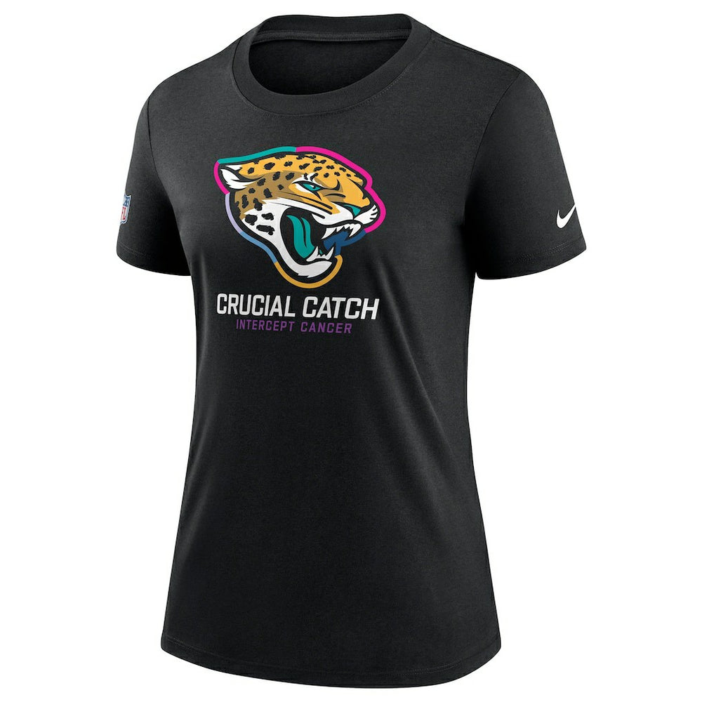 Jacksonville Jaguars Women's 2024 NFL Crucial Catch Tri-Blend T-Shirt - Black - Nike