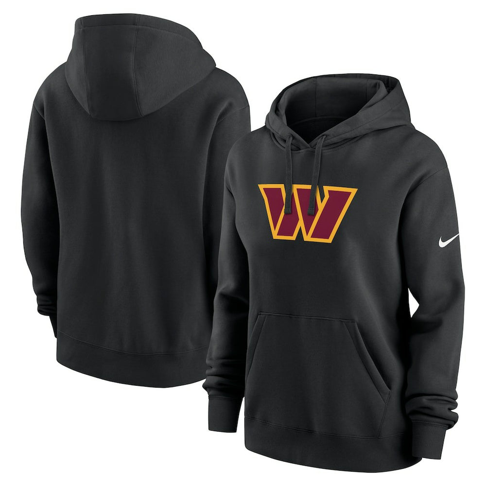 Washington Commanders Women's Club Fleece Hoodie - Black - Nike