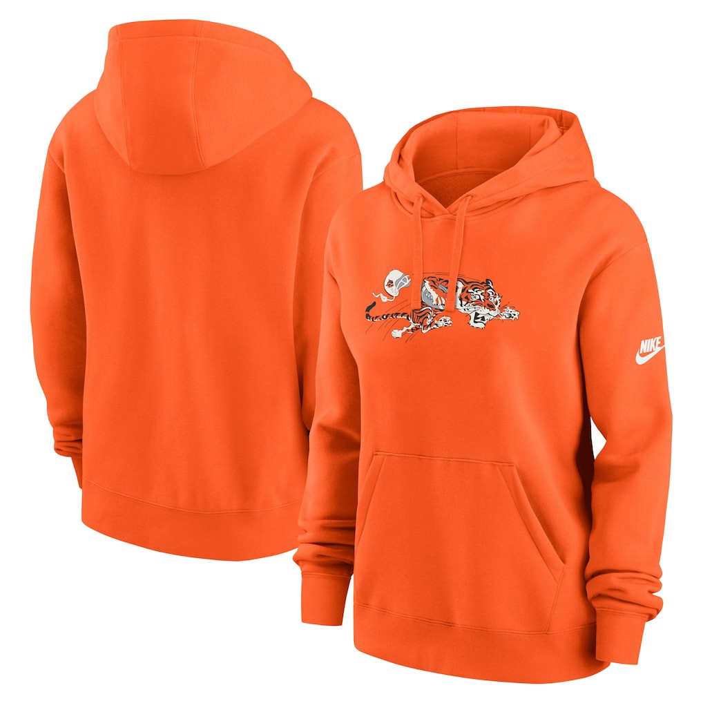 Cincinnati Bengals Women's Club Fleece Hoodie - Orange - Nike