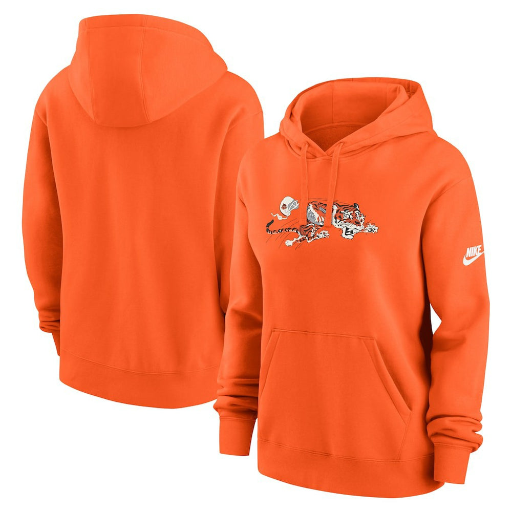 Cincinnati Bengals Women's Club Fleece Hoodie - Orange - Nike