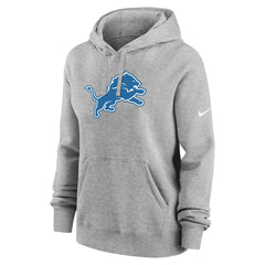 Detroit Lions Women's Club Fleece Hoodie - Heather Gray - Nike