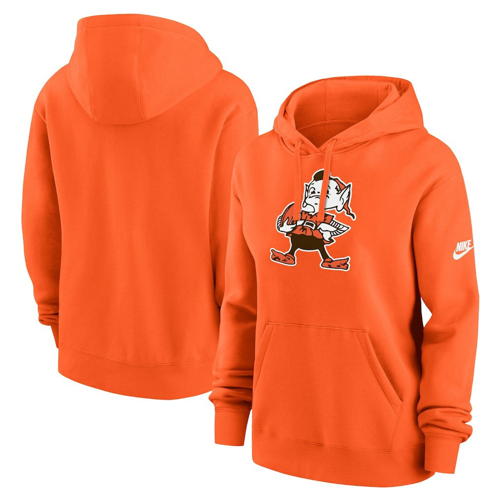 Cleveland Browns Women's Club Fleece Hoodie - Orange - Nike