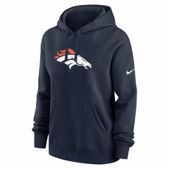 Denver Broncos Women's Club Fleece Hoodie - Navy - Nike
