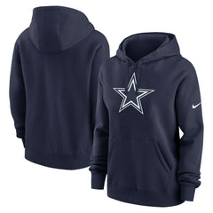 Dallas Cowboys Women's Club Fleece Hoodie - Navy - Nike