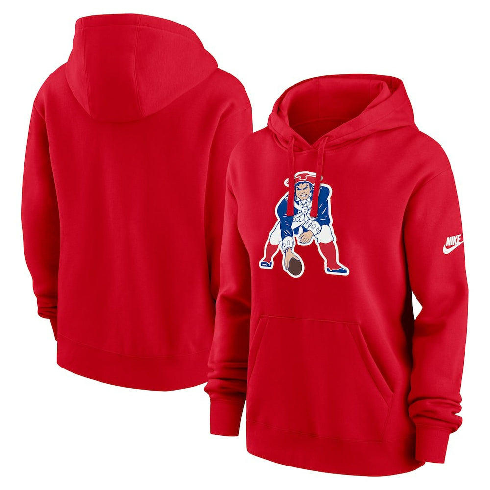 New England Patriots Women's Club Fleece Hoodie - Red - Nike