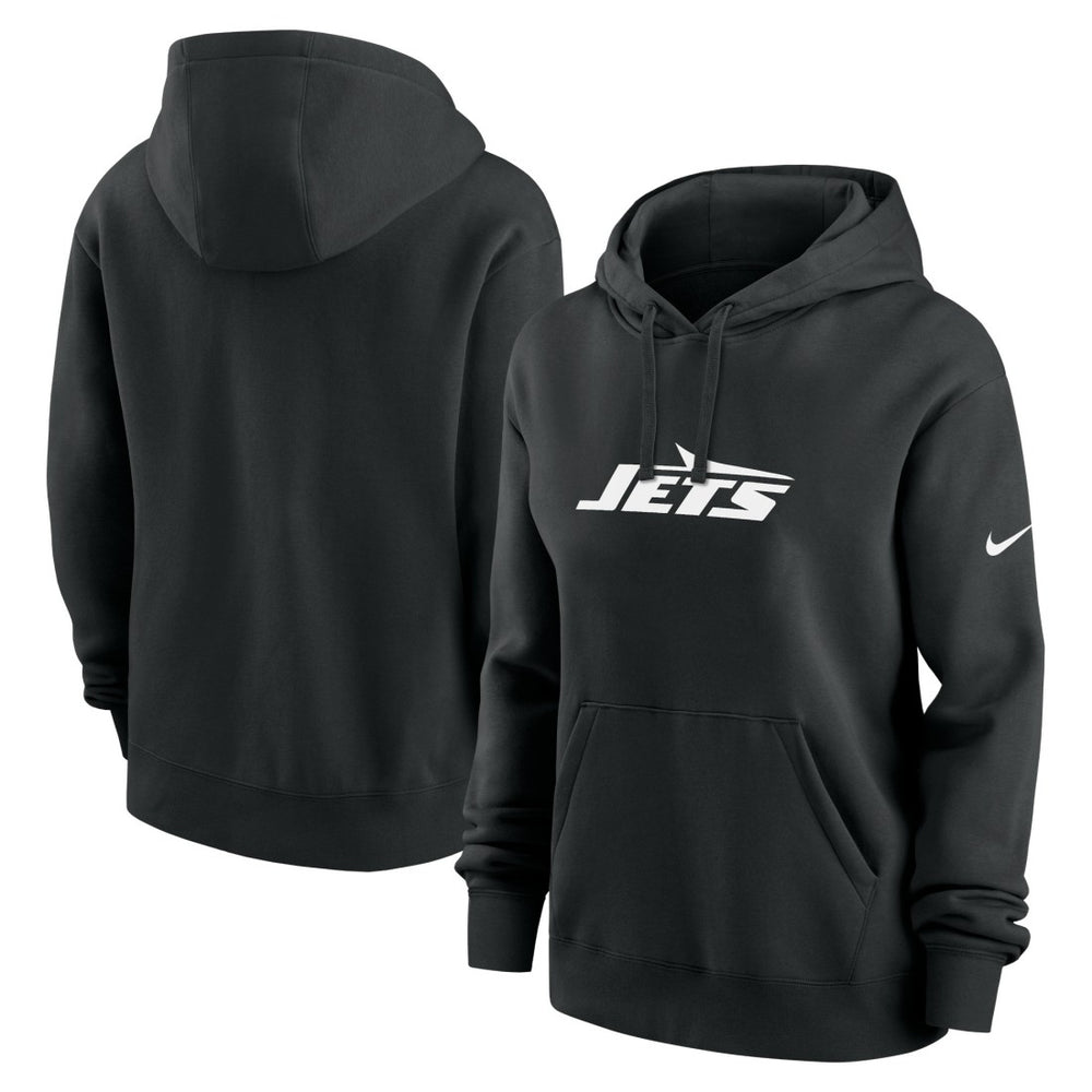 New York Jets Women's Club Fleece Hoodie - Black - Nike