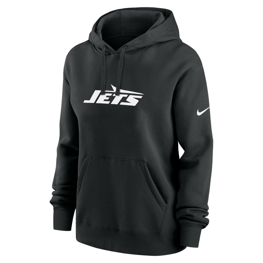 New York Jets Women's Club Fleece Hoodie - Black - Nike