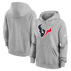 Houston Texans Women's Club Fleece Hoodie - Heather Gray - Nike