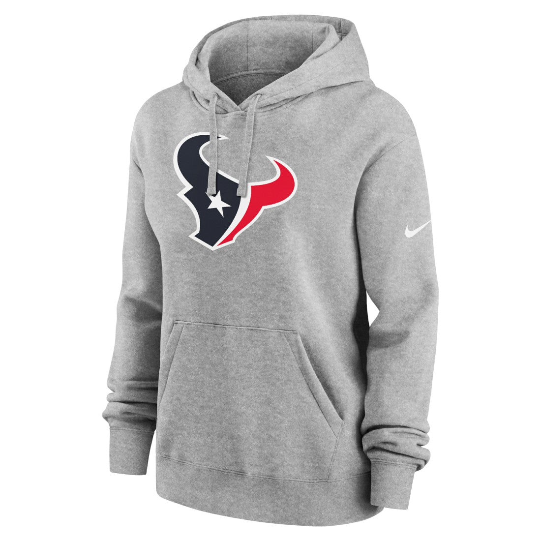Houston Texans Women's Club Fleece Hoodie - Heather Gray - Nike