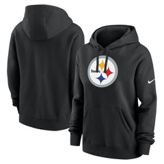 Pittsburgh Steelers Women's Club Fleece Hoodie - Black - Nike