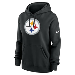 Pittsburgh Steelers Women's Club Fleece Hoodie - Black - Nike