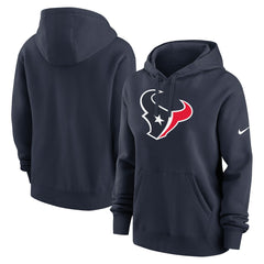 Houston Texans Women's Club Fleece Hoodie - Navy - Nike