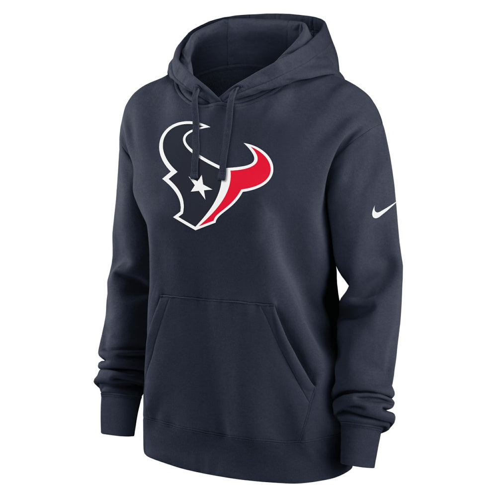 Houston Texans Women's Club Fleece Hoodie - Navy - Nike