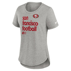 San Francisco 49ers Women's Team Shout-Out Tri-Blend T-Shirt - Heather Gray - Nike