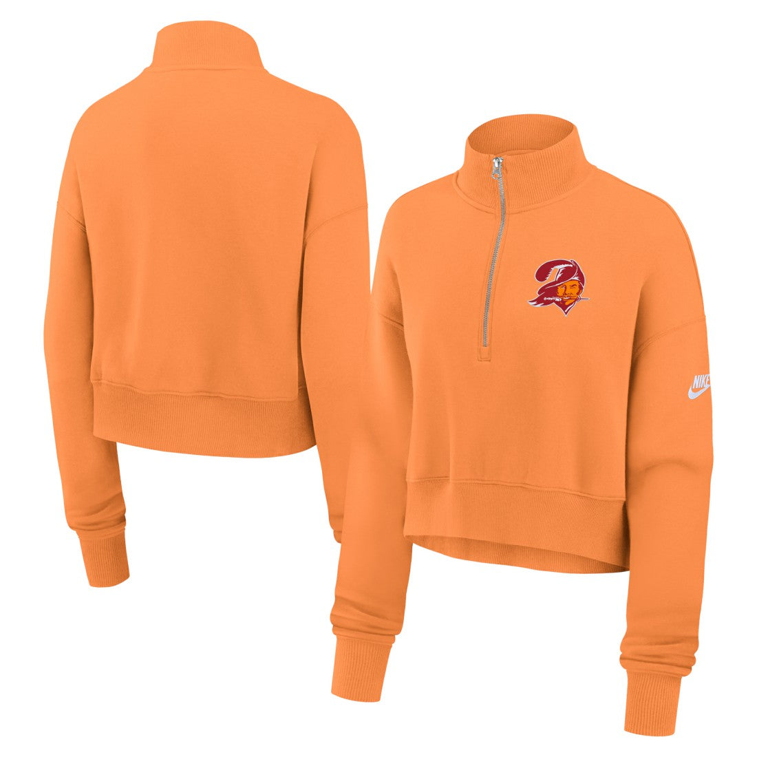 Tampa Bay Buccaneers Women's Rewind Phoenix Half-Zip Sweatshirt - Orange - Nike